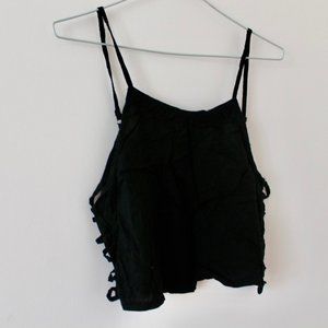 Black tank with cut-out sides
